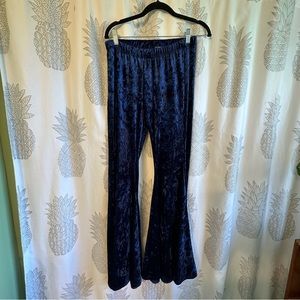 Life Clothing Co. Crushed Velvet Bell Bottoms